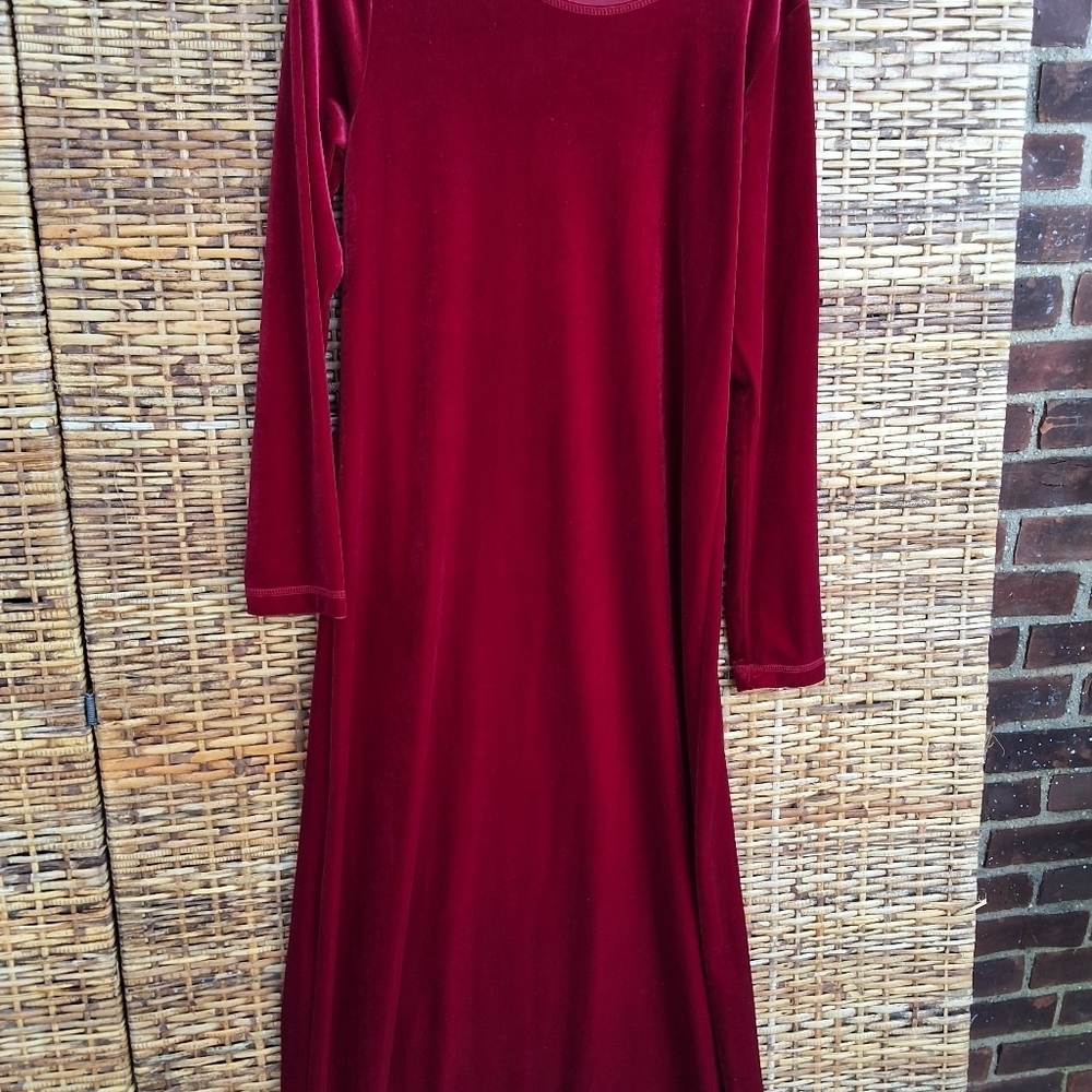 Streetwear vintage festive wine red Maxi dress M/L - Picture 5 of 12